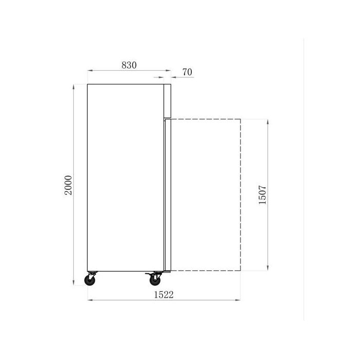Armoire Négative 650 L - 1 Porte - Série Star GN 1/1 - AFI Collin Lucy – Image 1