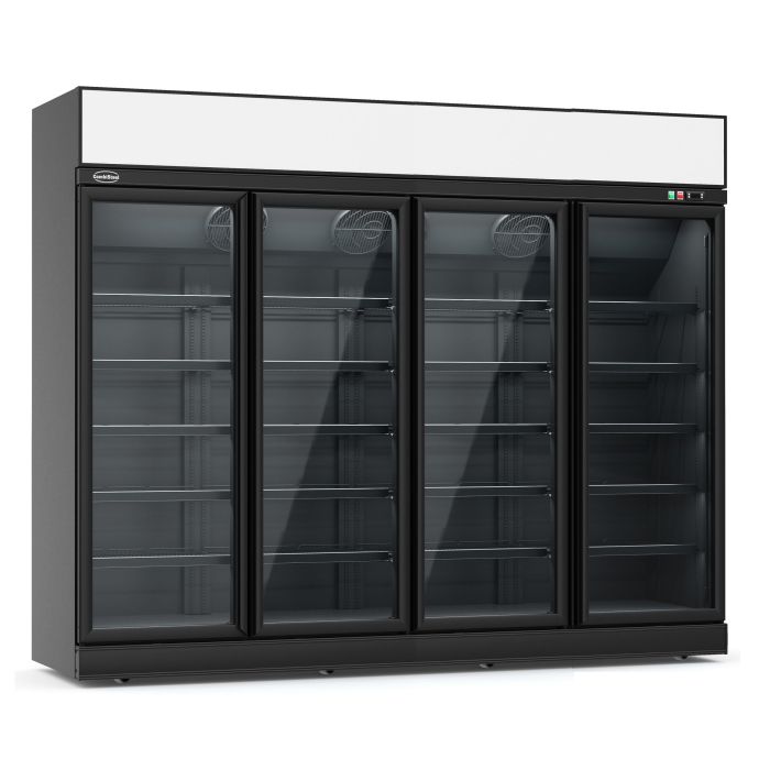 Armoire Réfrigérée Négative 4 Portes en verre - Noire - 2060 L - Combisteel – Image 1