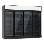 Armoire Réfrigérée Négative 4 Portes en verre - Noire - 2060 L - Combisteel – Image 3