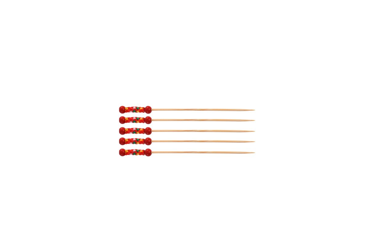 Pique en bambou rouge 12 cm – 5000 unités – Betik