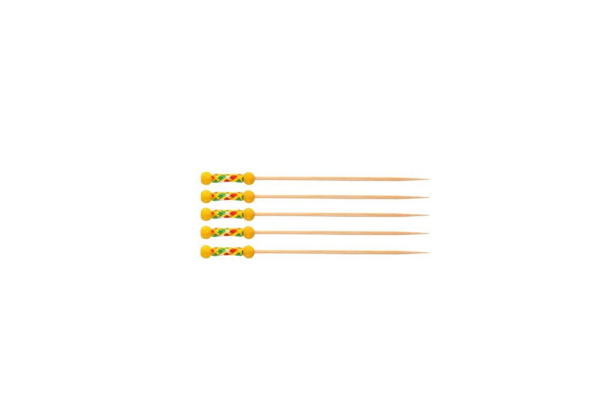 Pique en bambou jaune 12 cm – 5000 unités – Betik