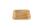 Assiette carrée en feuille de palmier 18 x 18 cm - 100 unités - Betik – Image 2