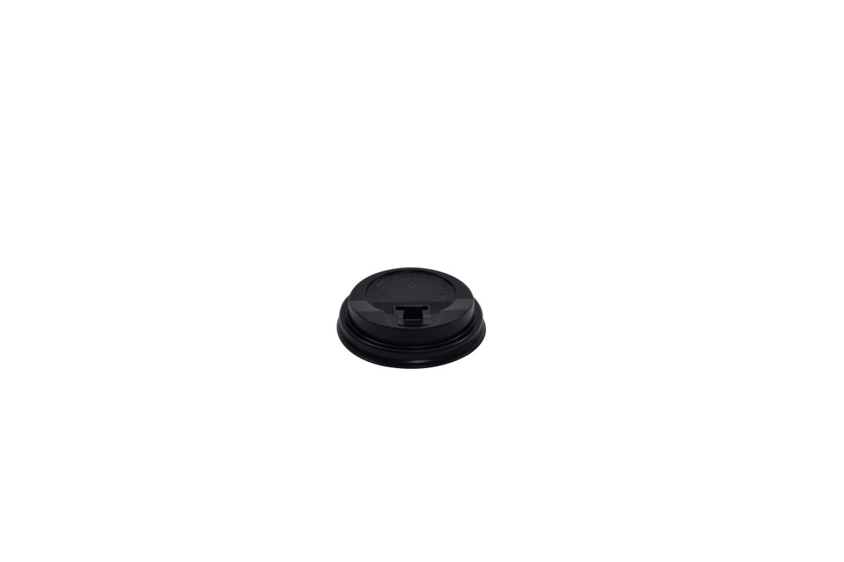 Couvercle en PS noir pour gobelet 120 ml – 1000 unités – Betik
