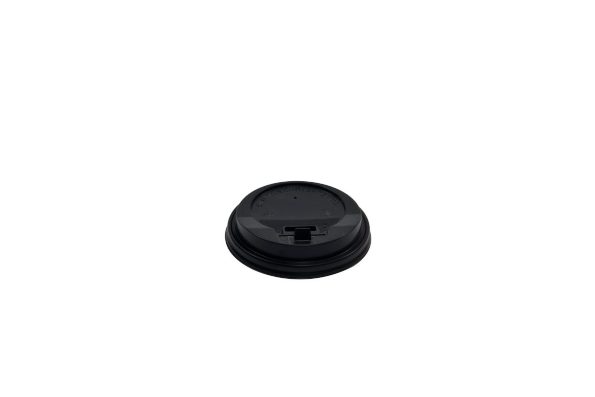 Couvercle en PS noir pour gobelet 360 / 480 ml – 1000 unités – Betik