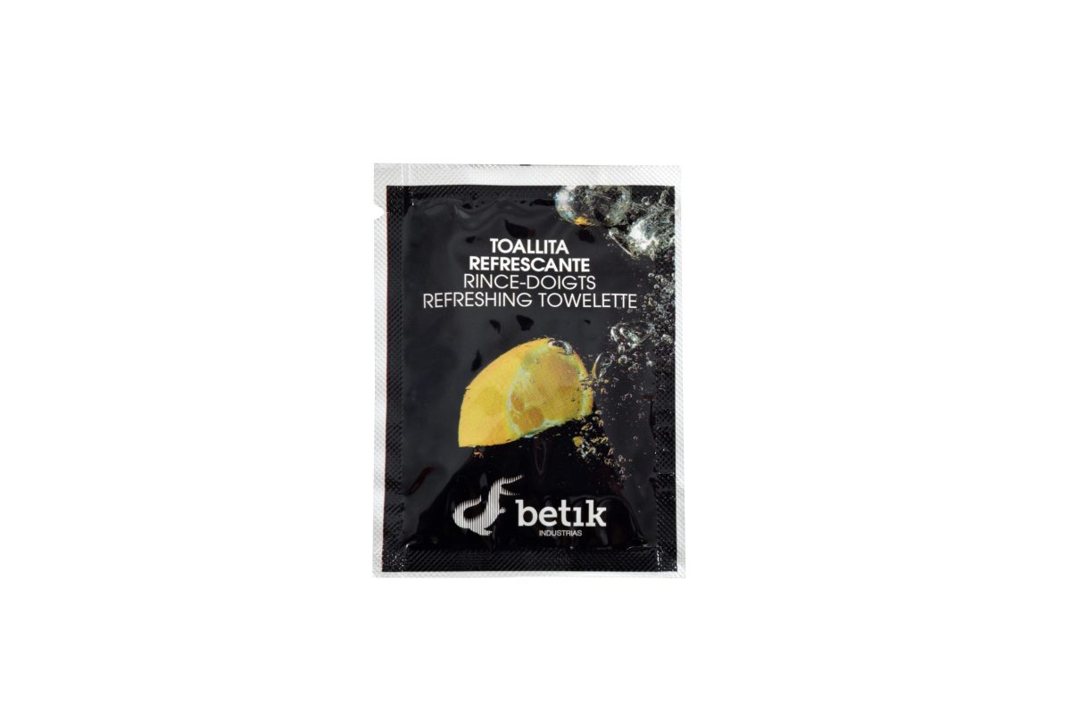 Rince-doigts en fibres végétales citron – 500 unités – Betik