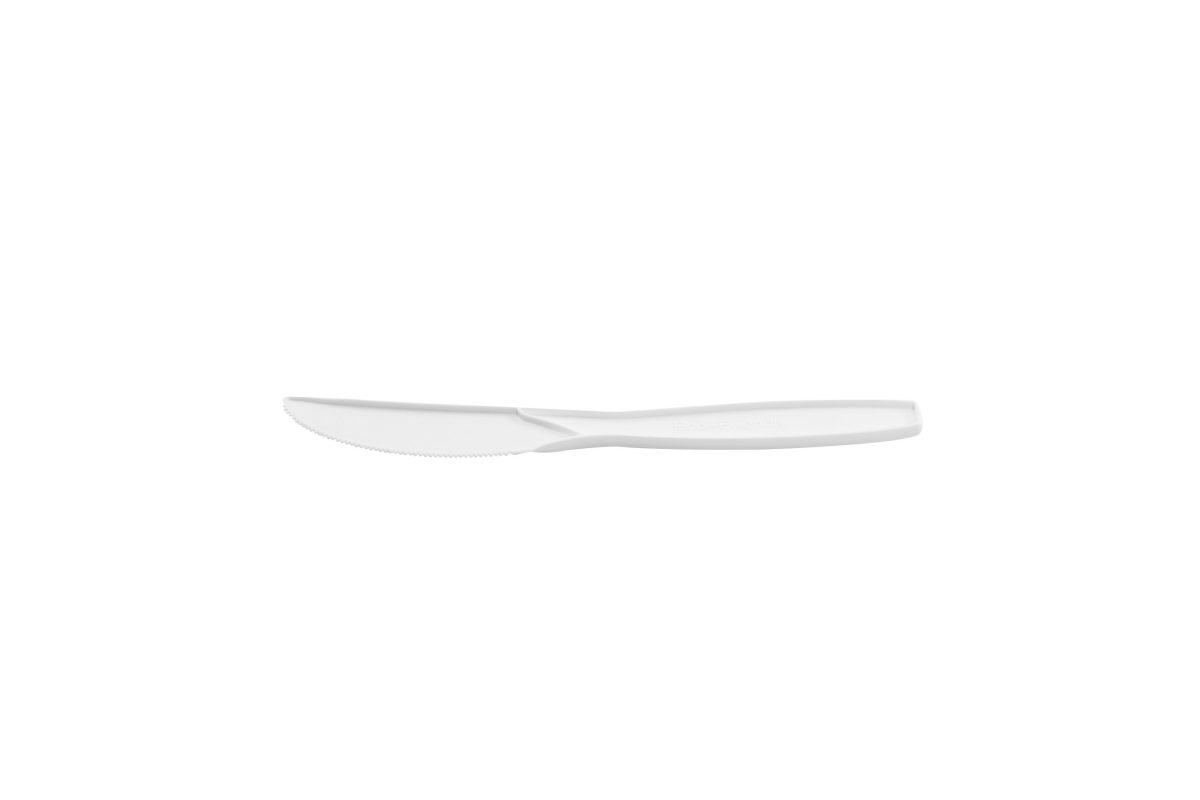 Couteau blanc en maïs 18 cm – 1500 unités – Betik