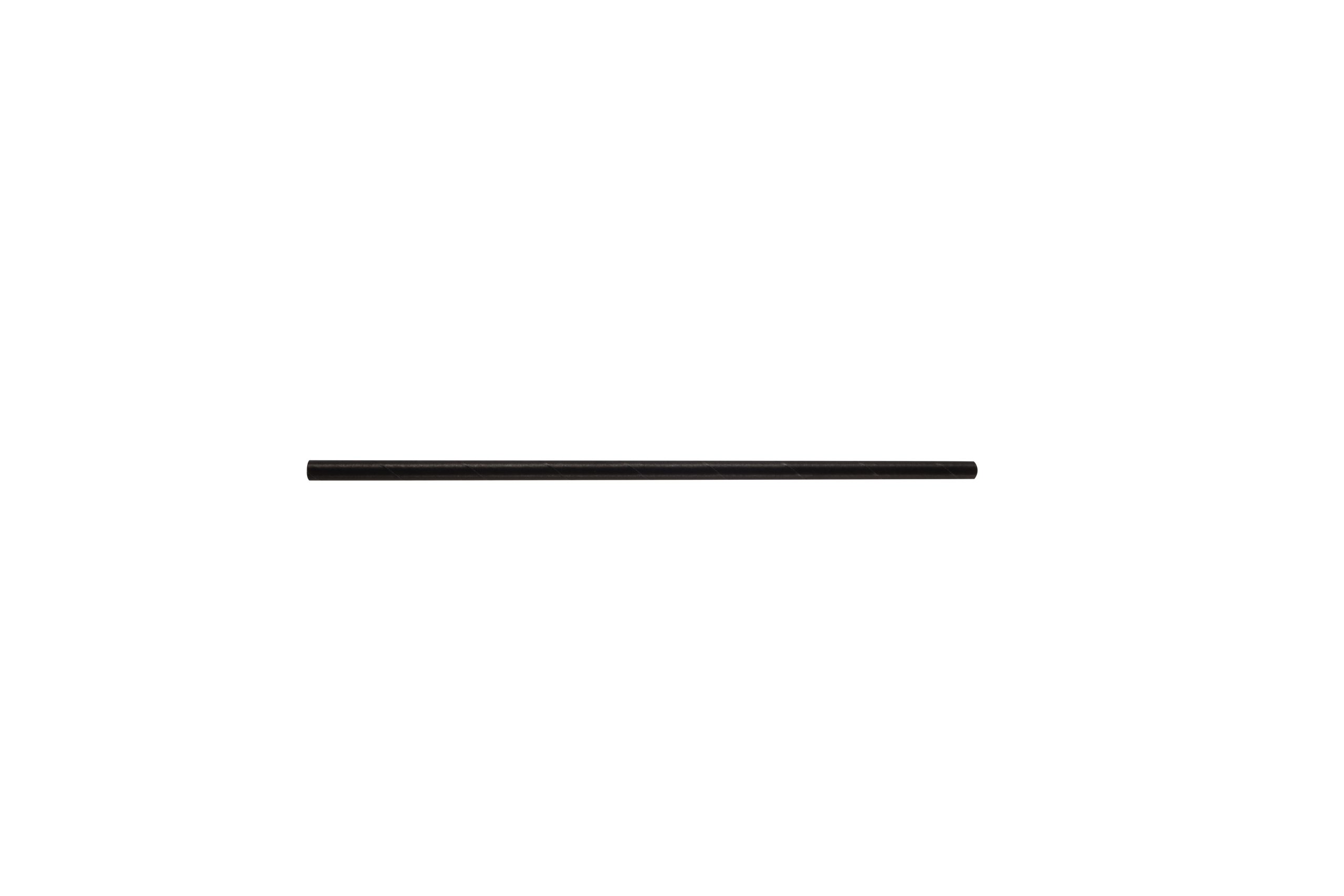001010425_1_5 Paille en papier droite noire 3 couches Ø 0,6 x 20 cm - 6000 unités - Betik – Image 1