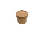 Pot à soupe + couvercle en carton kraft - 250 unités - Betik