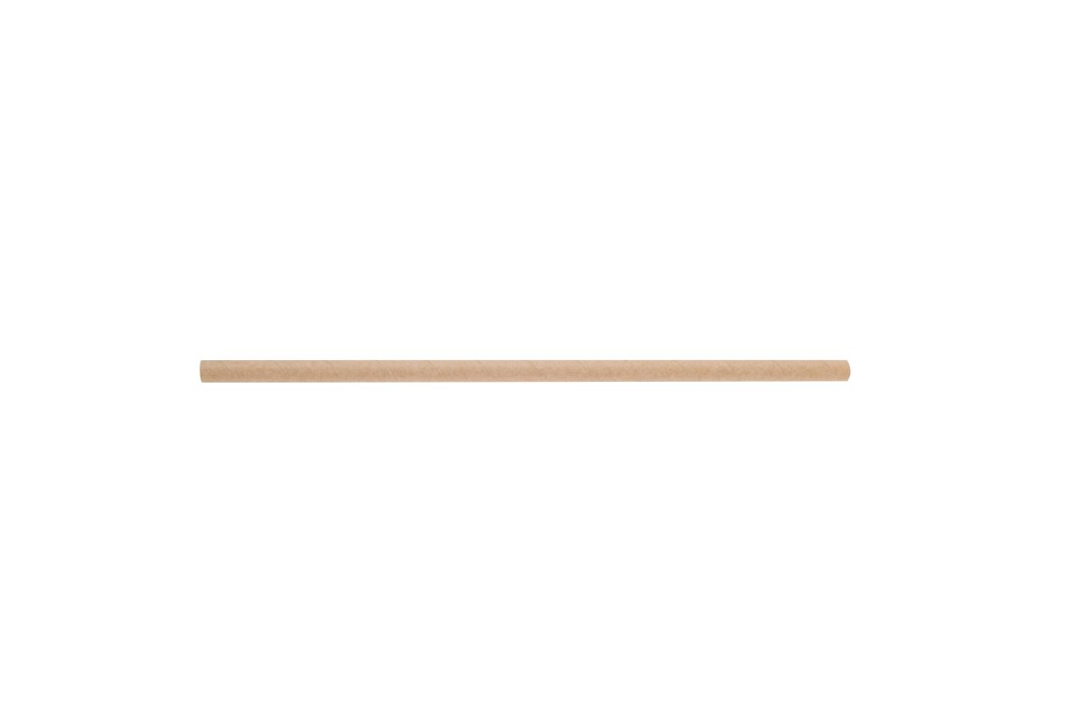 Paille en papier kraft droite 3 couches Ø 0,8 x 23 cm – 6000 unités – Betik