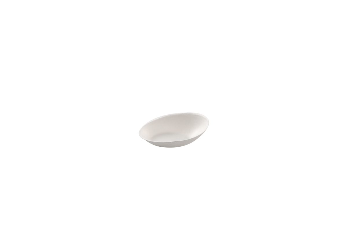 Coupelle oeuf blanche en canne à sucre 80mm – 3000 unités – Betik