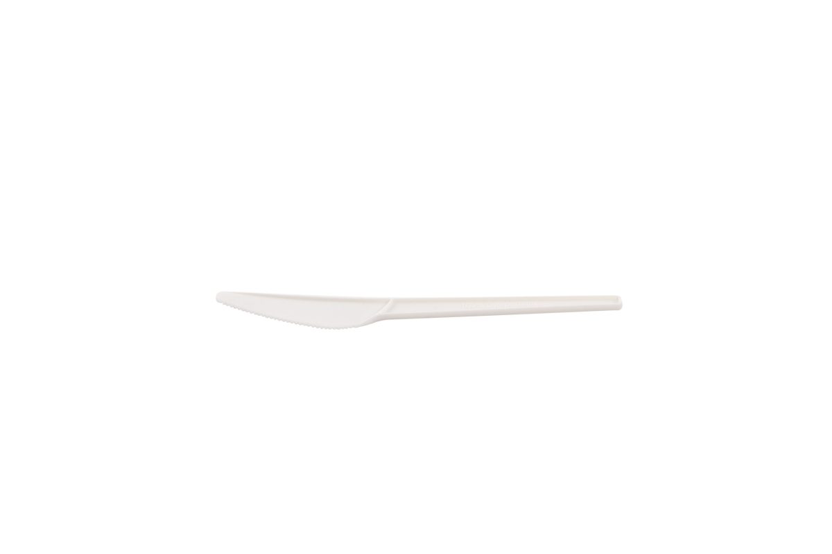 Couteau blanc CPLA 16,8 cm – 1500 unités – Betik