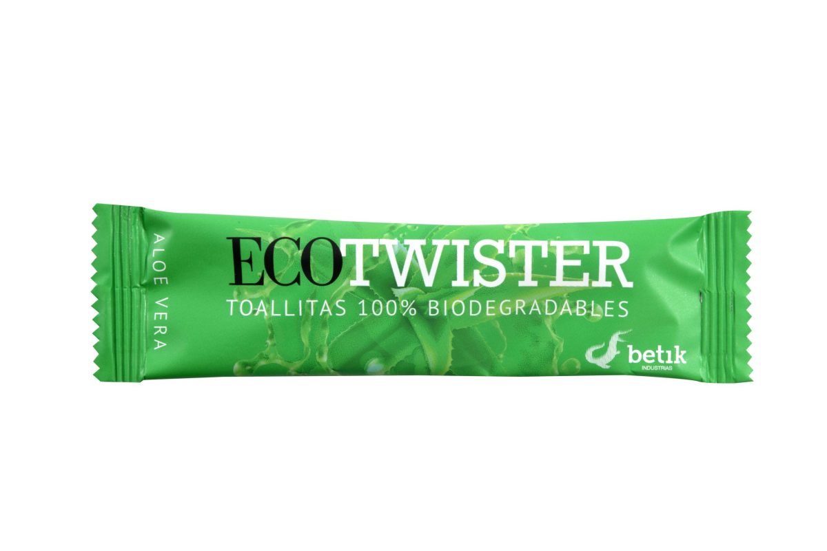 Rince-doigts Ecotwister en fibres végétales aloe vera – 1000 unités – Betik