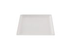 Assiette carrée blanche en canne à sucre 20 x 20 cm - 800 unités - Betik – Image 2