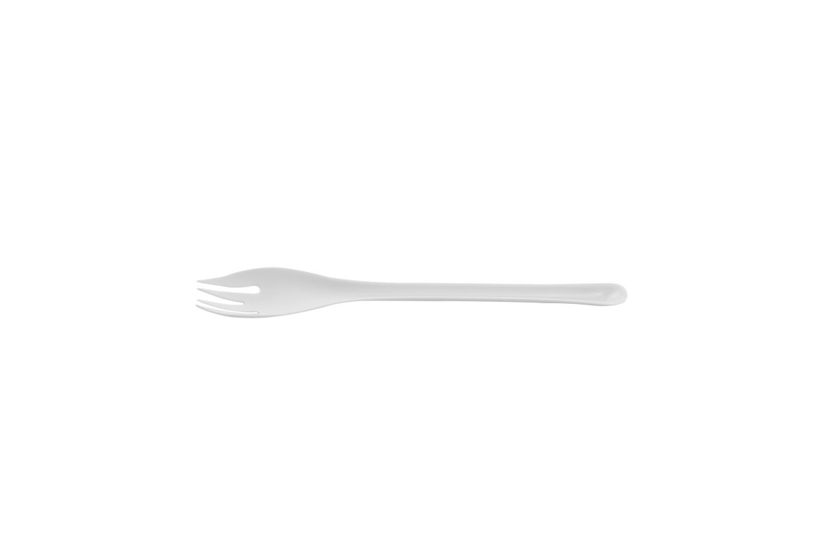 EKO Fourchette blanche en CPLA 17,5 cm – 1500 unités – Betik