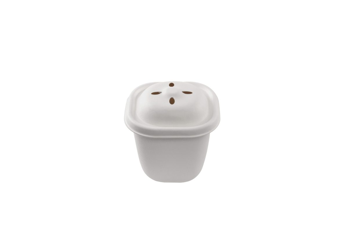 EKO Side – Pot a frite blanc en canne à sucre 380 ml – 250 unités – Betik
