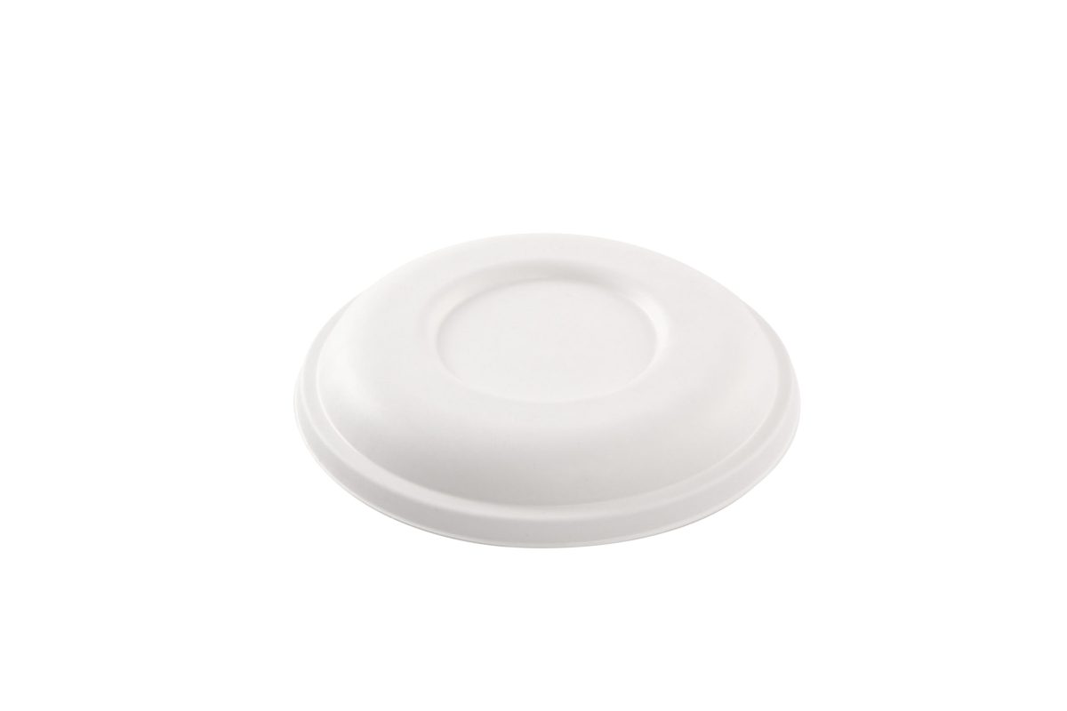 Couvercle blanc en canne à sucre pour Saladier rond 750 / 950 / 1200 ml – 600 unités – Betik