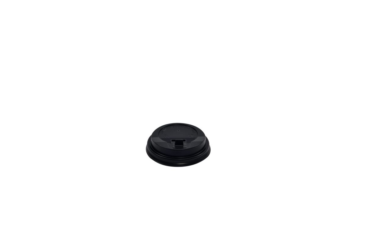 Couvercle en PS noir pour gobelet 90 ml – 1000 unités – Betik