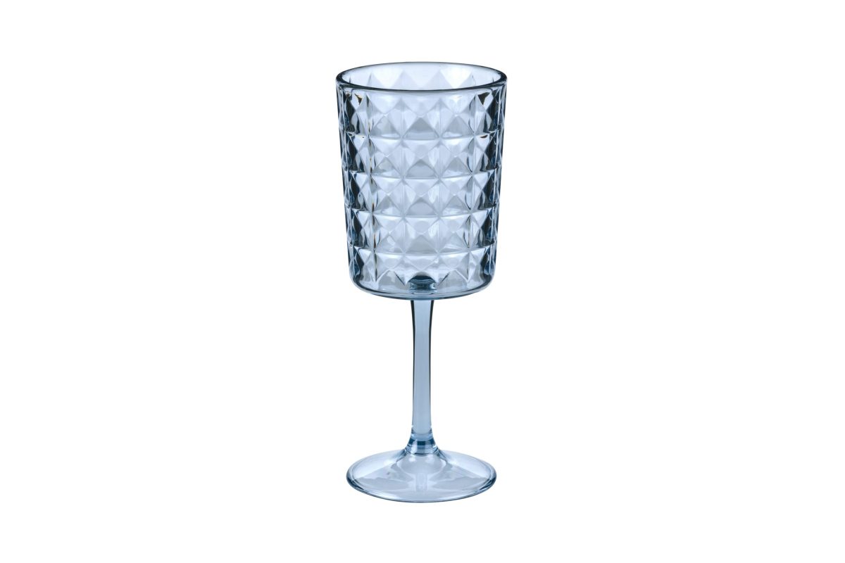 KUBE verre à pied bleu 360 ml – 12 unités – Betik