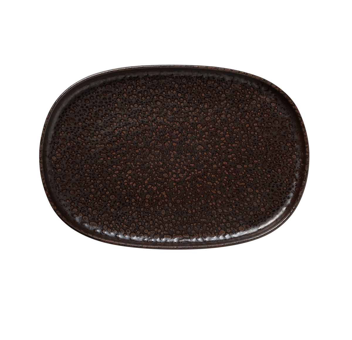 Lot de 4 plateaux en Grès Marron métallisé L 330 mm l 230 mm H 30 mm – Was Germany