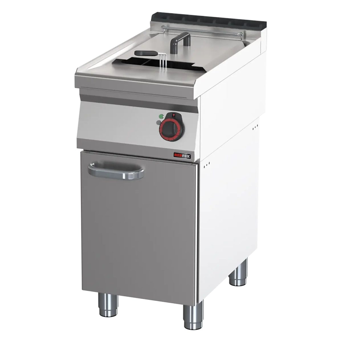 Friteuse électrique 0,8 kW/l, 17 l avec soubassement 400 V FE 70/40 E – Redfox