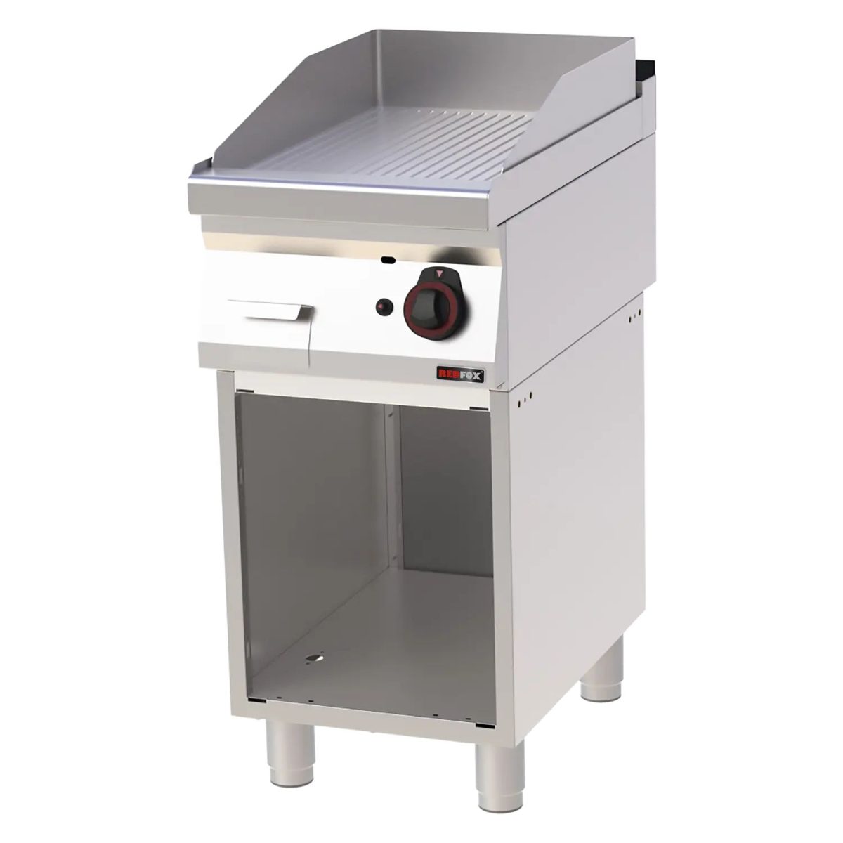Plaque de cuisson 40×51 à gaz nervurée avec soubassement FTR 70/40 G – Redfox