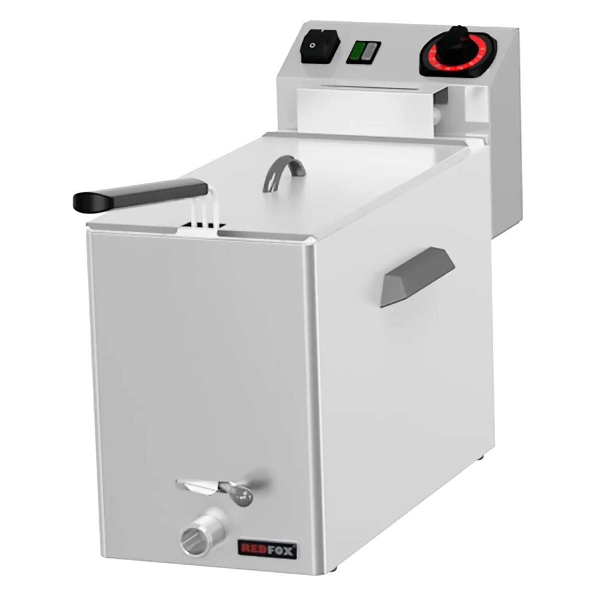 Friteuse électrique pour les poissons 0,43 kW/l, 8 l TOP avec robinet de vidange 230 V FE 08 V – Redfox