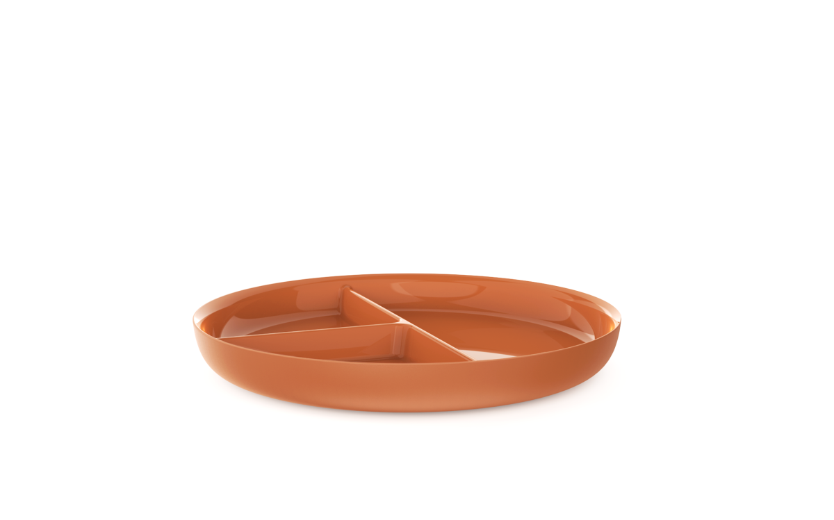 Iconic Assiette Compartimentée – Lot de 4 – Nat Spirit