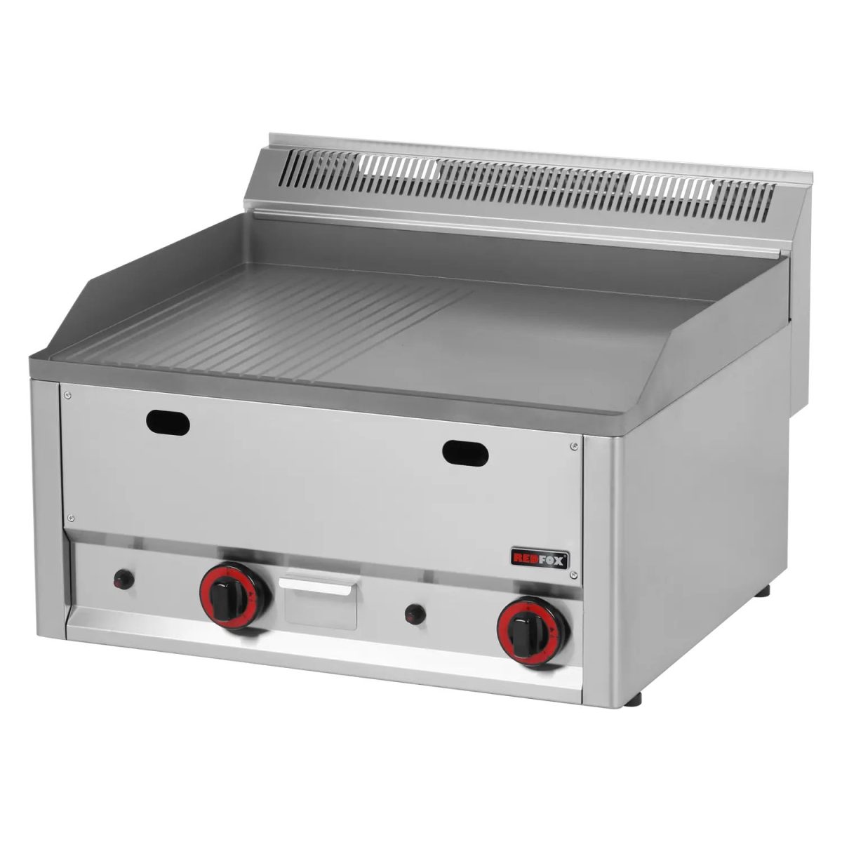 Plaque de cuisson 65×48 à gaz nervurée sans soubassement FTHR 60 GL – Redfox