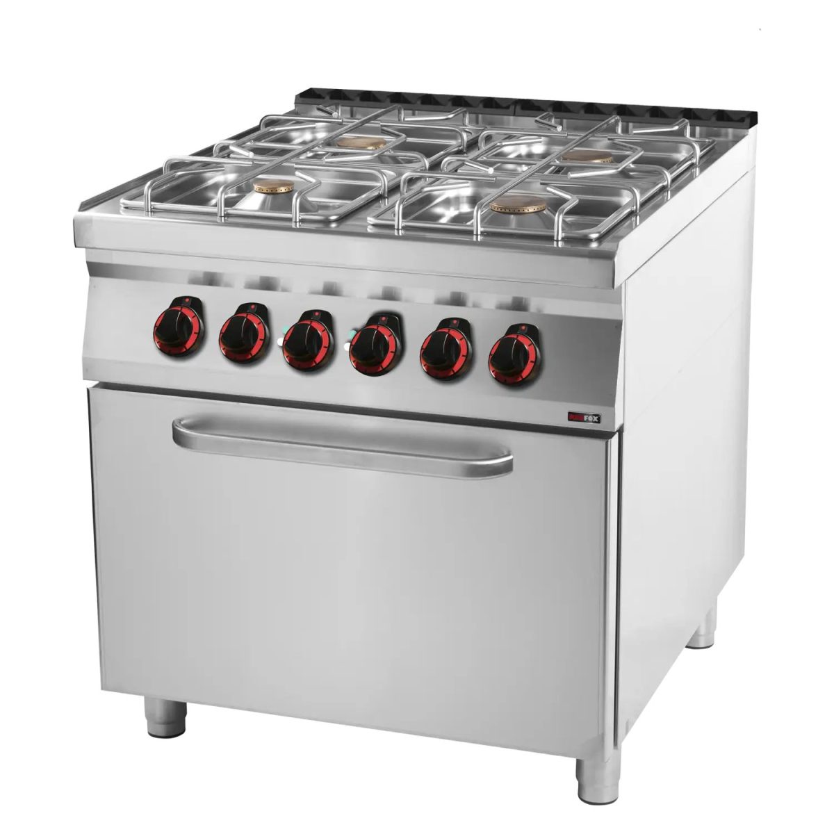 Fourneau combiné avec four à air chaud électrique GN 1/1 – 4x brûleur SPT 90/80 11 GE – Redfox