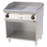 Plaque de cuisson 80x51 électrique chromée combinée avec soubassement 400 V FTHRC 70/80 E - Redfox