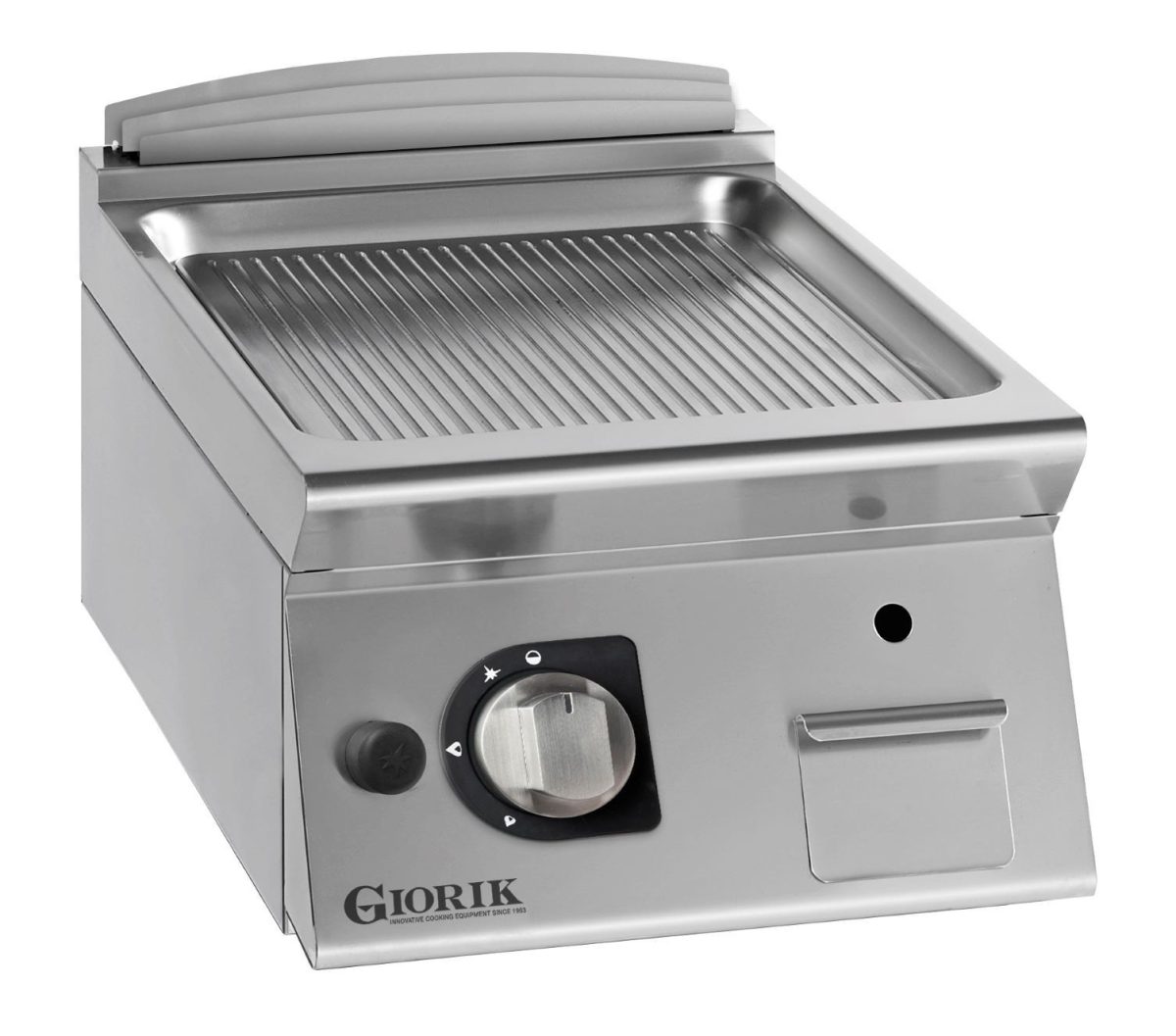 Grills Gaz, acier chromé, , surface de cuisson simples-rainurées – Giorik