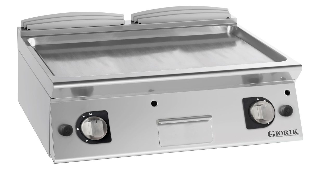 Grills Gaz, acier chromé, surface de cuisson doubles-lisses – Giorik – FLG741TCRX