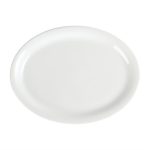 Assiettes Ovales Blanches 164(L) x 204(P)mm - Lot de 6 - Olympia
