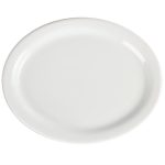 Assiettes Ovales Blanches 250(L) x 198(P)mm - Lot de 6 - Olympia