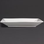 Assiette Carrée à Large Bord Blanche 250 mm - Lot de 6 - Olympia – Image 5