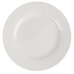 Assiettes Rondes en Céramique Blanche 150 mm à Bord Large Lumina - Lot de 6