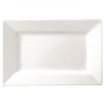 Assiettes Rectangulaires 257x155 mm à Bord Large Lumina - Lot de 4