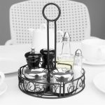 Porte condiments métallique noir 235(h)mm - Olympia – Image 5
