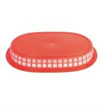Panière Alimentaire Ovale Polypropylène Rouge - Olympia 40 mm H - Lot de 6 – Image 4