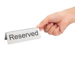 Chevalets de table en inox Olympia - Réservé - 120 x 38 x 35 mm – Image 4