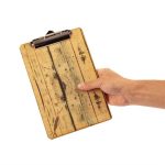 Porte-menu plaque effet bois clair Olympia - A4 – Image 3