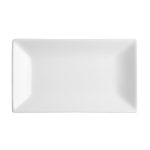 Plat Rectangulaire de Service en Porcelaine Blanche 250 x 150 mm - Boite de 4 - Olympia