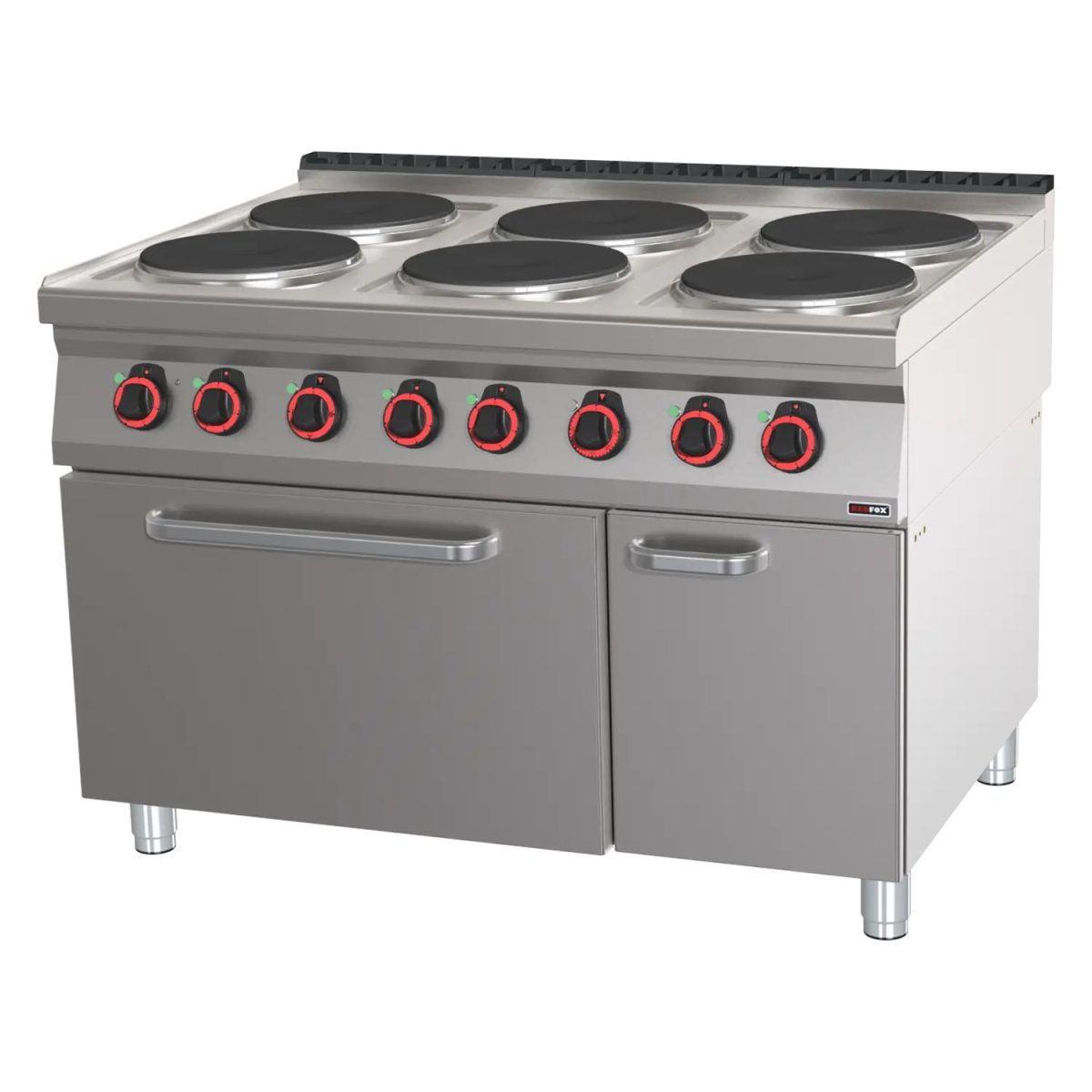 Fourneau électrique 6 feux avec four GN 2/1 SPT 90/120-21 E – Redfox