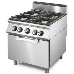 Cuisinière gaz sur four électrique statique GN 2/1, 4 brûleurs- Virtus - VS7080CFGE – Image 3