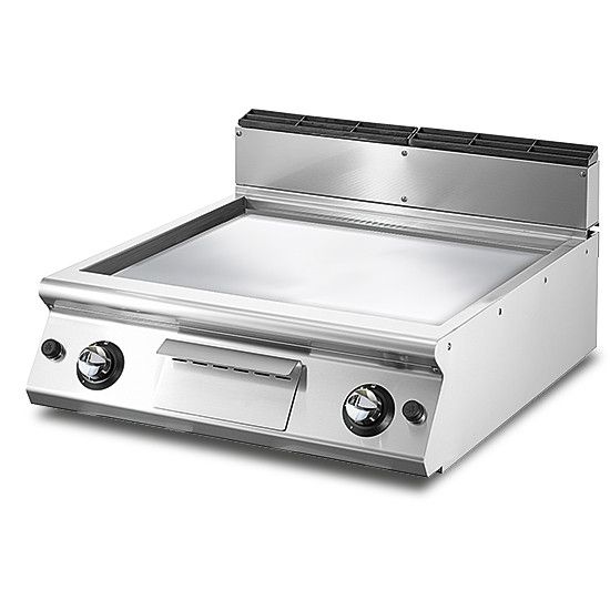Fry-top gaz, top, plaque lisse chromée- Virtus – VS7080FTGVCRT