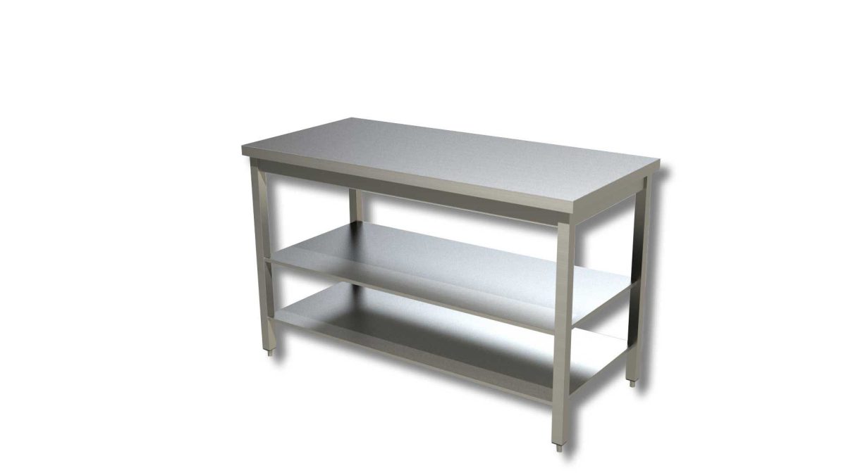 Table avec 2 etageres sans dosseret Gamme 600 – Ristopro