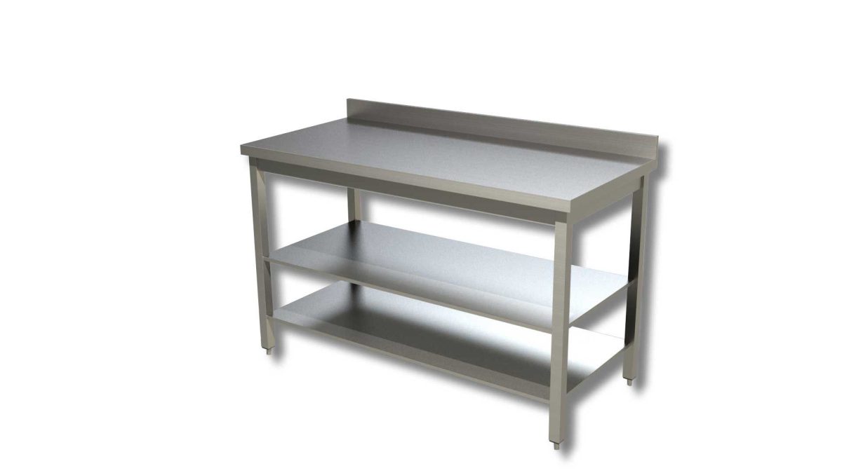 Table avec 2 etageres avec dosseret – Ristopro
