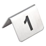 Numéros de Table en Inox - Numéro 11- 20 - Olympia