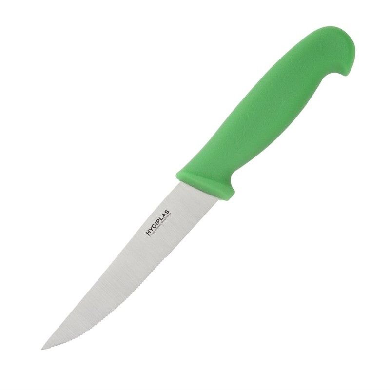 Couteau à Légumes Denté Vert 100 mm – Hygiplas