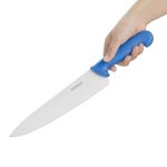 Couteau Professionnel de Cuisinier Bleu 255 mm - Hygiplas – Image 4
